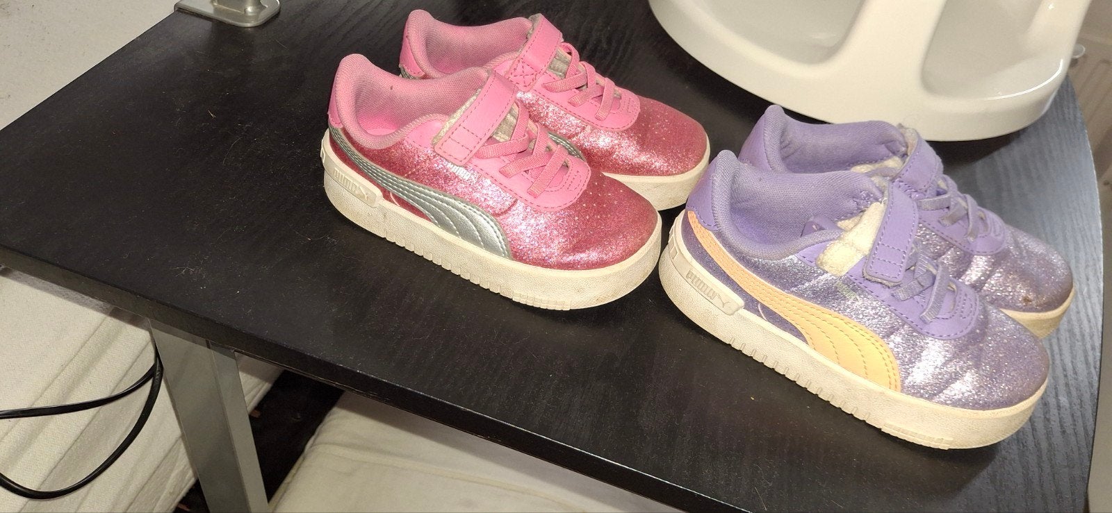 Puma Meisjes Schoenen Maat 25 - Roze & Paars Glitter, Ophalen, Gebruikt, Meisje, Puma