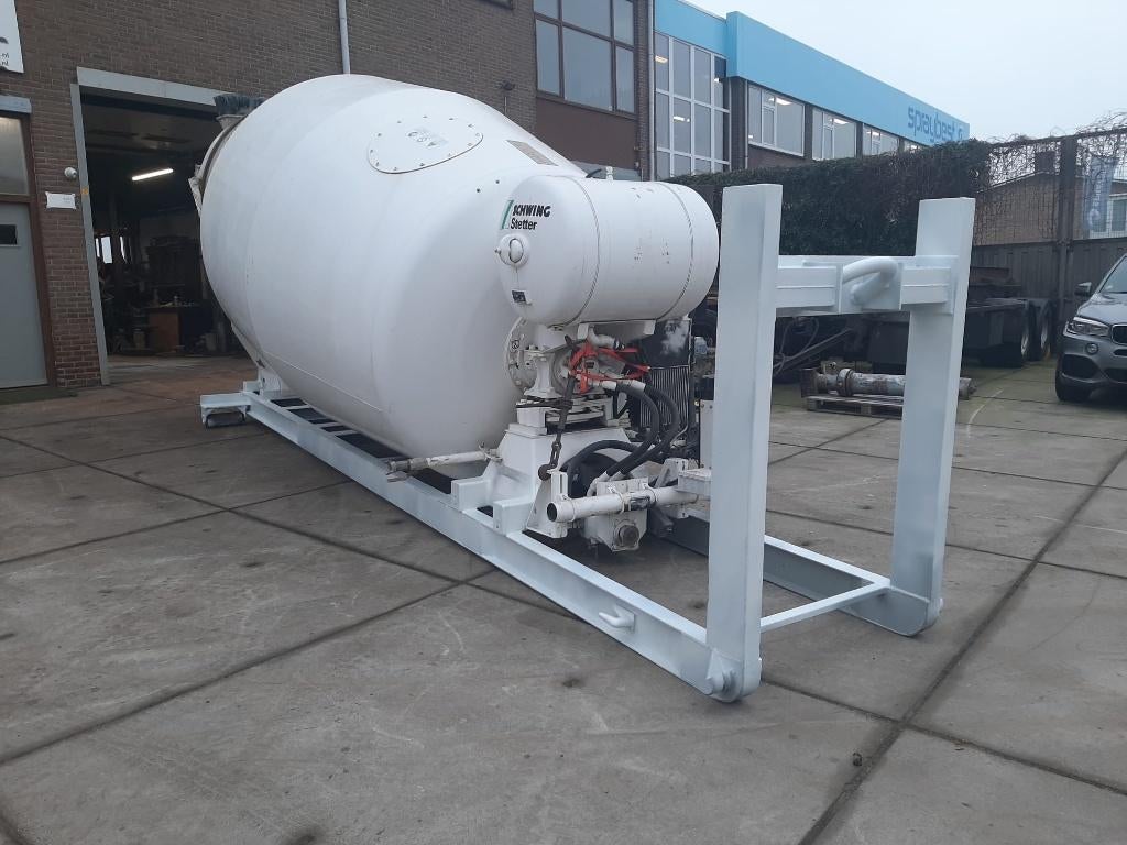 Stetter 9m3 betonmixer op frame haak/kabel  afzet, Ophalen, Gebruikt, Overige merken, Ophanging en Onderstel