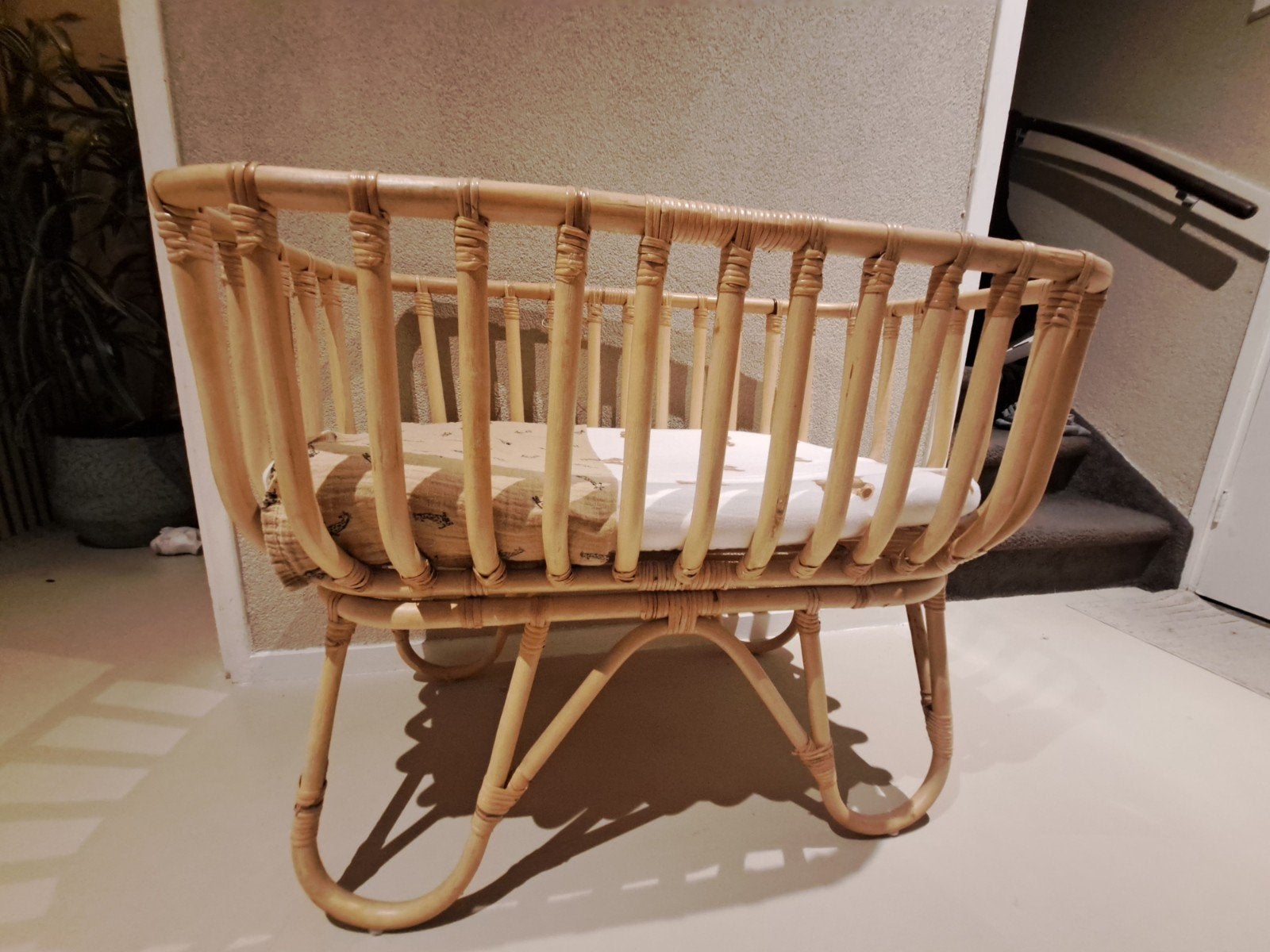childhome Rotan wiegje met matrasje, Ophalen, Zo goed als nieuw, Wieg