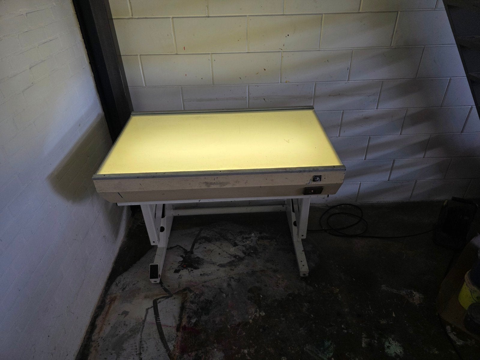 Zeefdruk inspectietafel / lichttafel 110 x 70 sixt walldorf, Ophalen, Gebruikt
