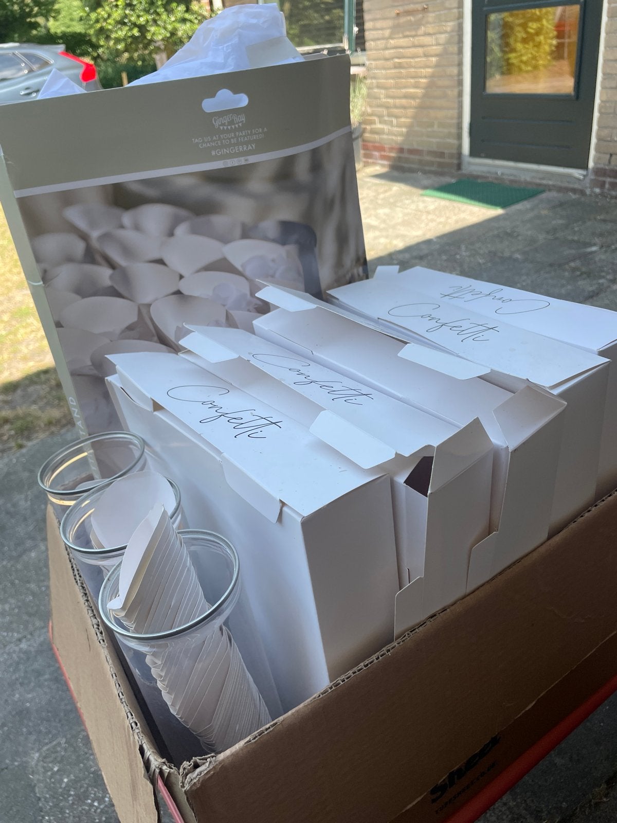 Confetti voor bruiloft - Ongebruikt maar niet in verpakking, Ophalen, Zo goed als nieuw, Feestartikel, Geboorte of Huwelijk
