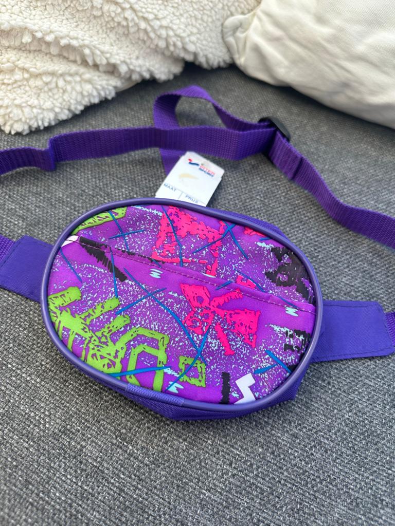 Vintage Fanny Pack Heuptas Paars Drukke Print Nieuw met Prij, Ophalen of Verzenden, Nieuw, Paars, Overige typen