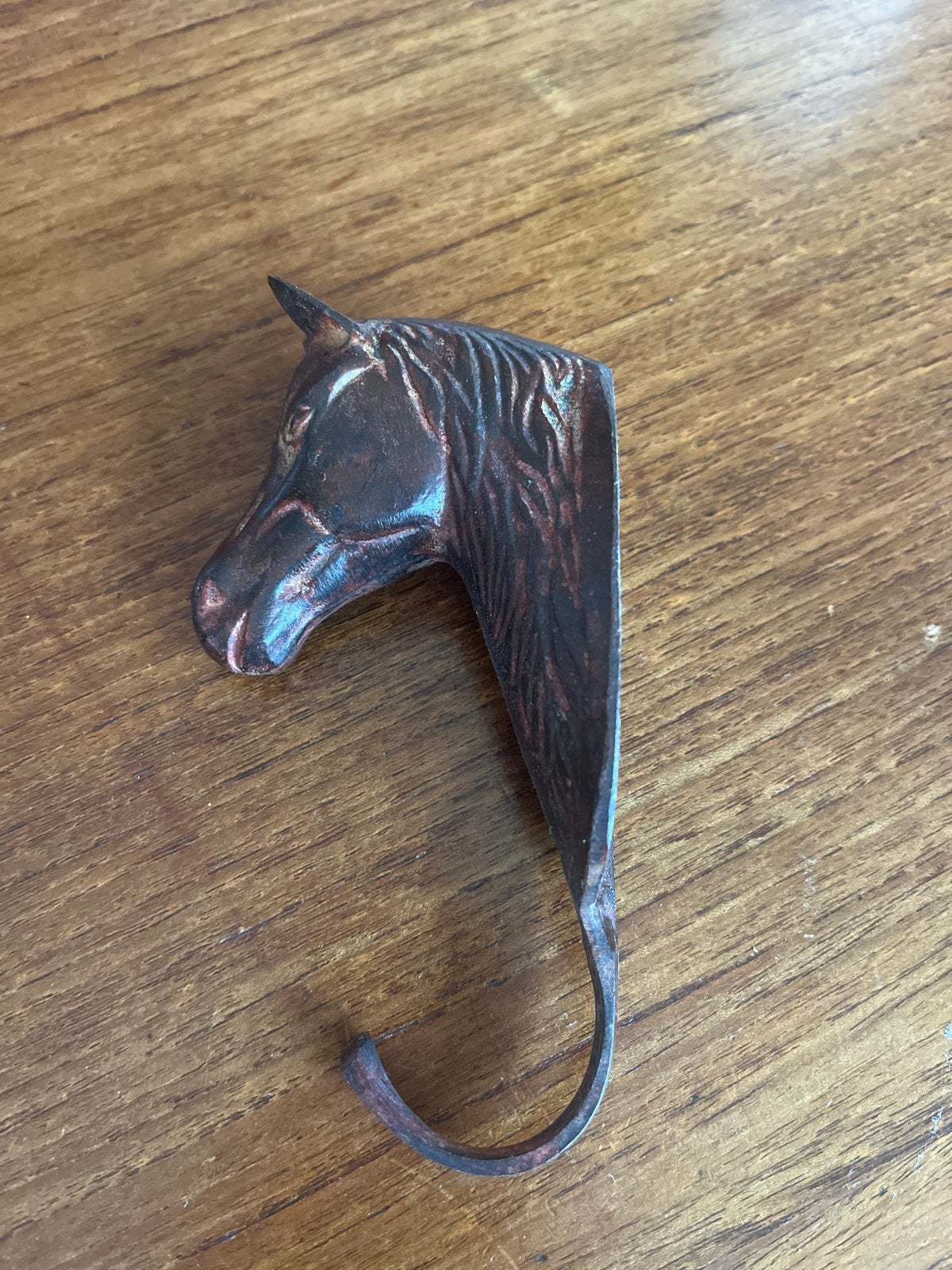 Decoratieve wandhaak paardenhoofd - metaal, Gebruikt, Wandhaken, Ophalen of Verzenden, Minder dan 100 cm