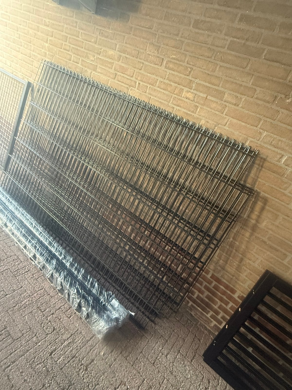 hek werk met poort, Tuin en Terras, Tuinhekken en Hekwerk, Ophalen, Met poort, Zo goed als nieuw, Tuinhek