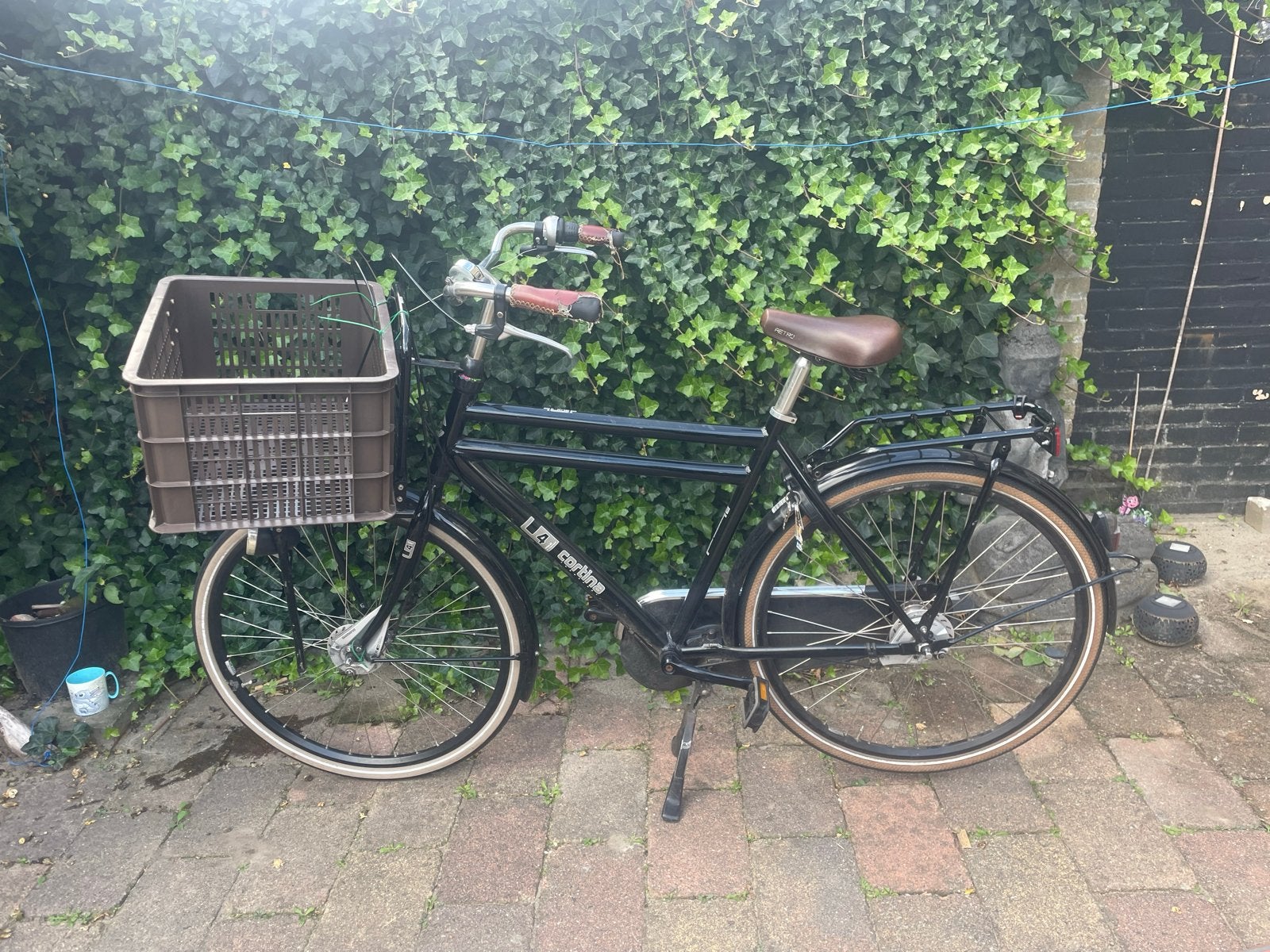 Cortina fiets zwart - opknapper, Fietsen en Brommers, Ophalen of Verzenden, Gebruikt, Overige merken, Versnellingen