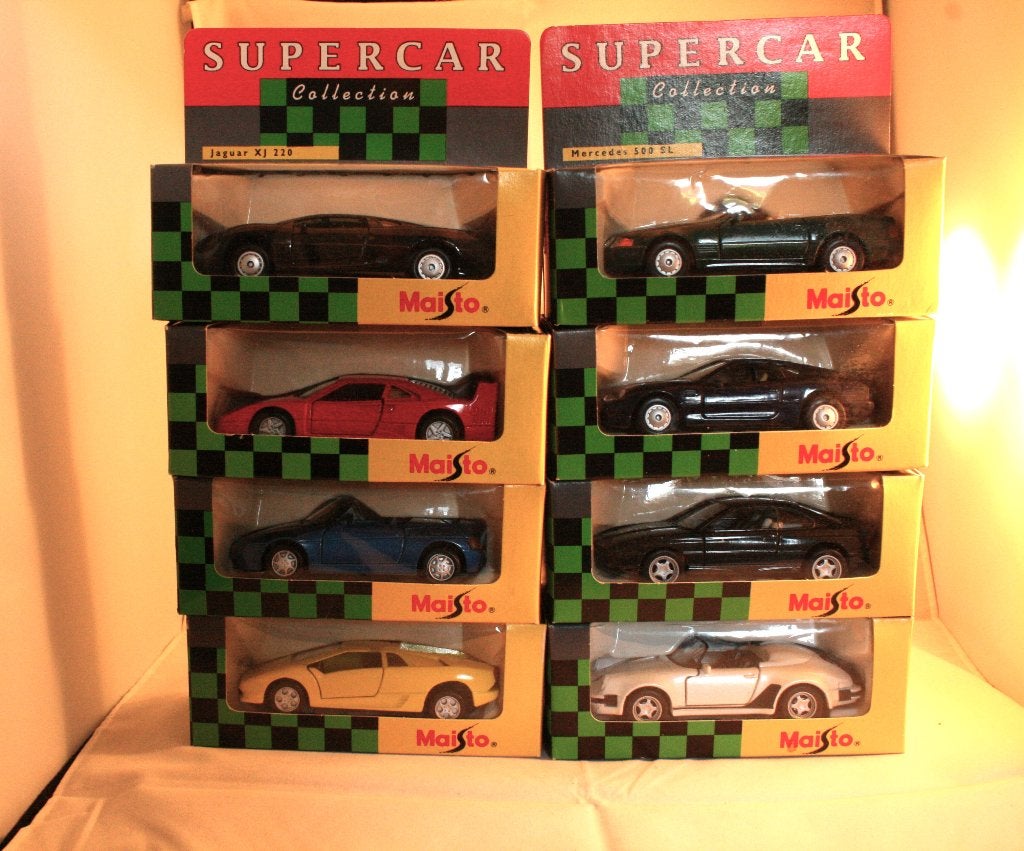 8 Maisto Supercars schaal 1:32 /1:36, Hobby en Vrije tijd, Modelauto's | Overige schalen, Ophalen of Verzenden, Nieuw, Auto