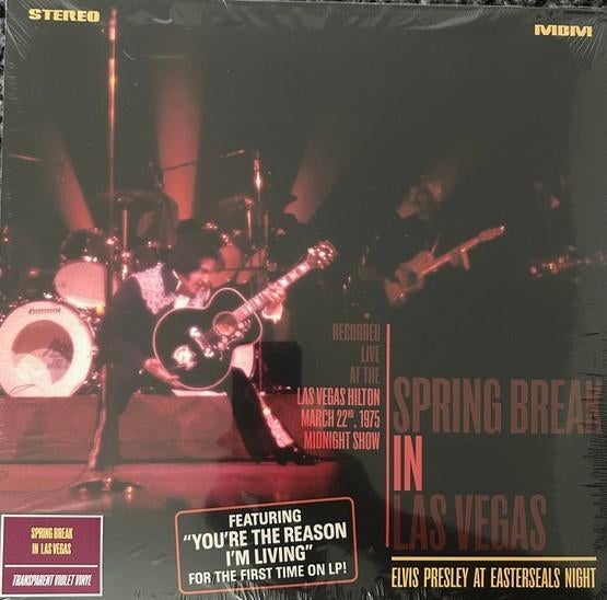 Elvis Presley Spring Break In Las Vegas 2xlp Violet vinyl, Beschermende buitenhoes, Verzenden, Rock-'n-Roll, 12 inch
