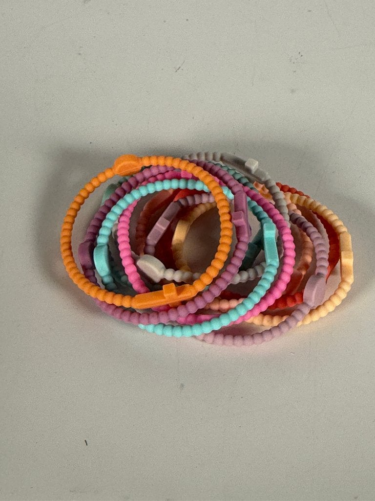 Pastel Heishi Bracelet Set with Cross Charms Multicolor, Verzenden, Nieuw