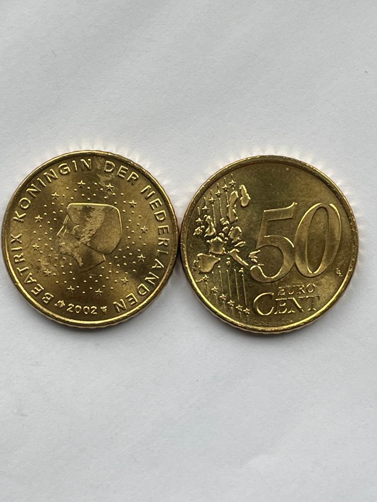 Nederland Euro munten 50 cent. van 2002 ,1999, Ophalen of Verzenden, Overige landen, 50 cent, Losse munt
