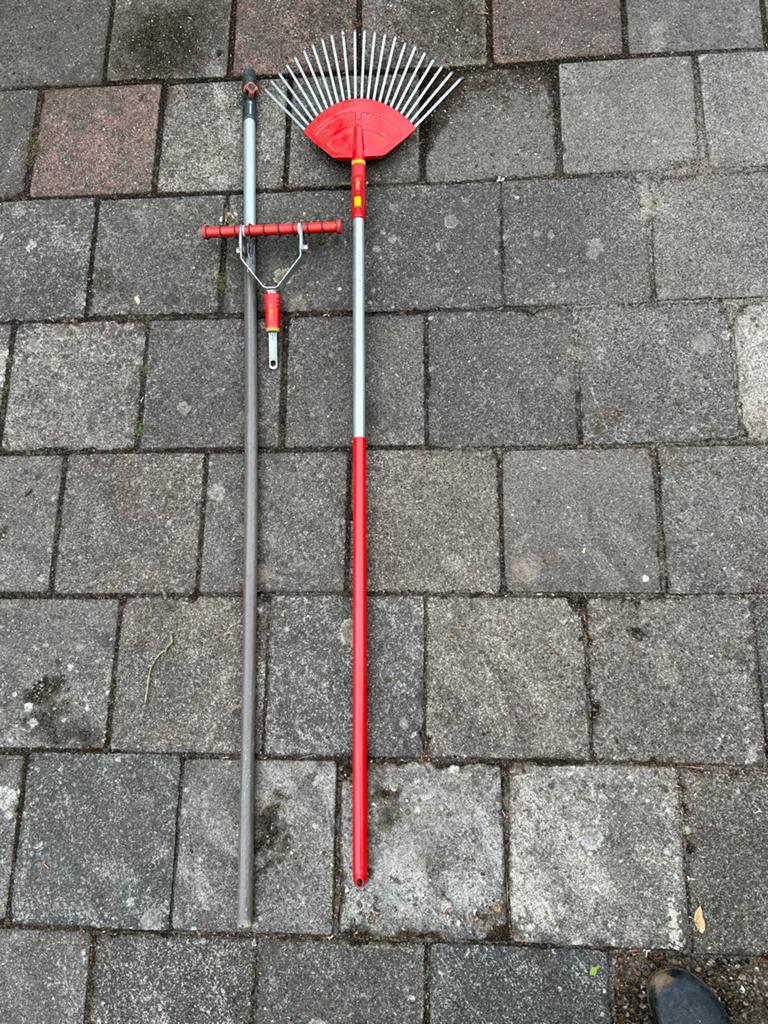 Tuinhark en cultivatorhark WOLF Garten en Gardena steel, Ophalen of Verzenden, Gebruikt, Hark