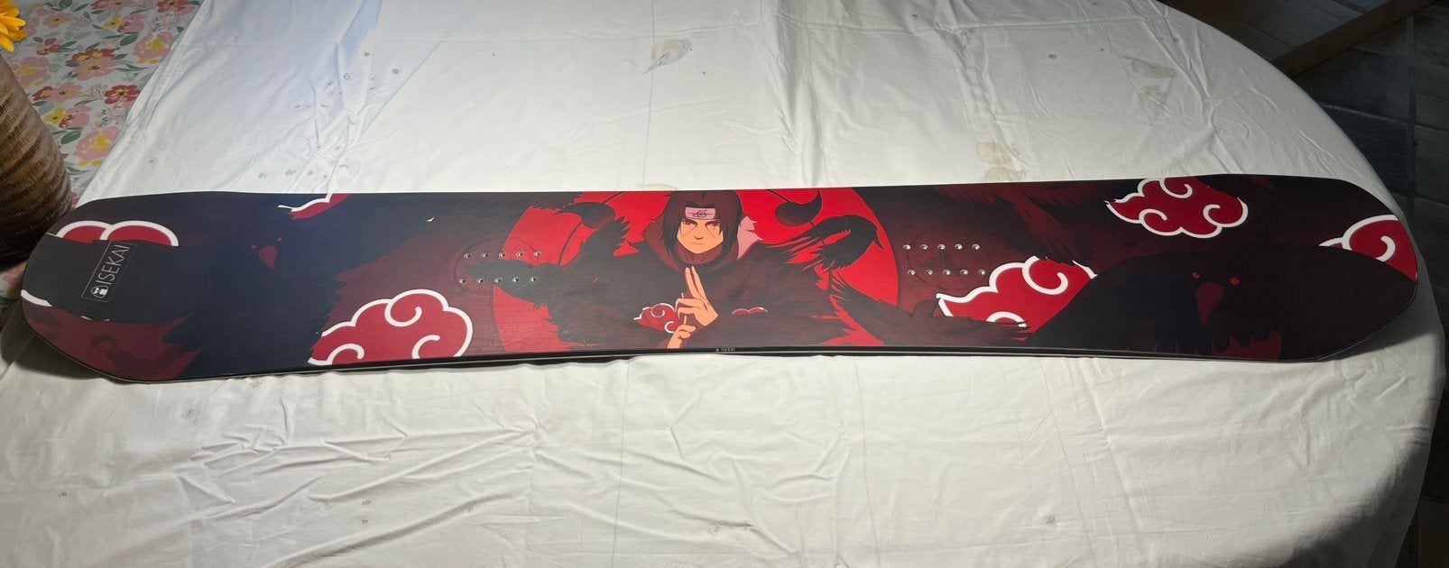 Snowboard Prototype Rood/Zwart 153cm Itachi (Naruto), Ophalen, Zo goed als nieuw, Board