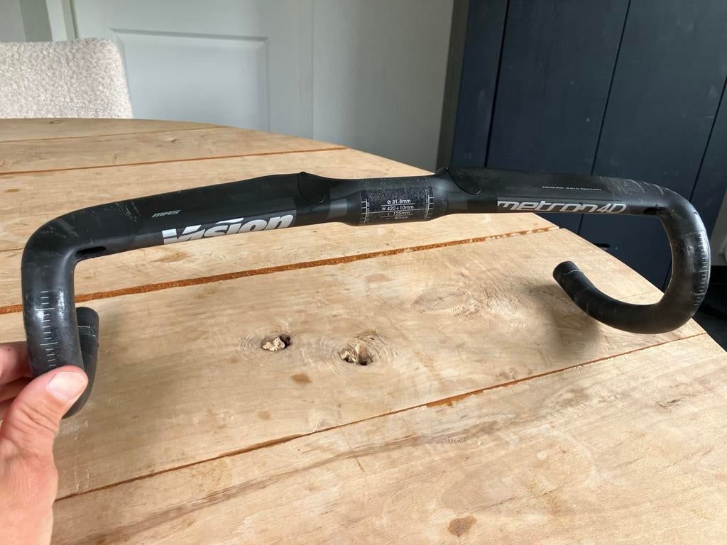 Vision Metron 4D Flat MAS Aero Stuur Carbon met opzetstuur, Gebruikt, Stuur, Ophalen of Verzenden, Racefiets