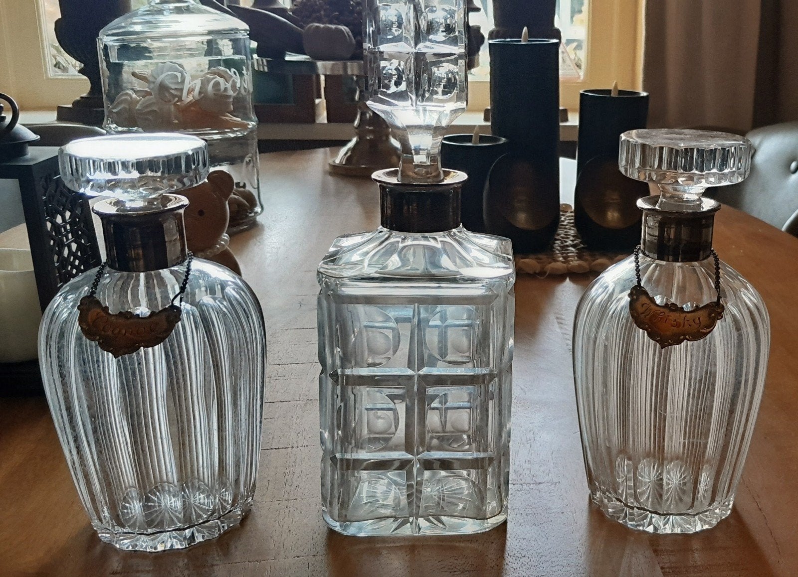 3 vintage kristallen karaffen, Ophalen