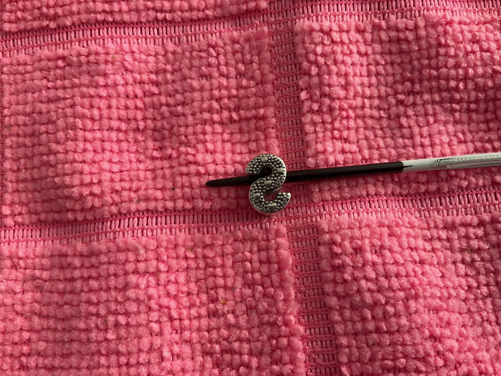 Pandora bedel Letter S met zirkonia, Verzenden, Zo goed als nieuw, Zilver, Pandora