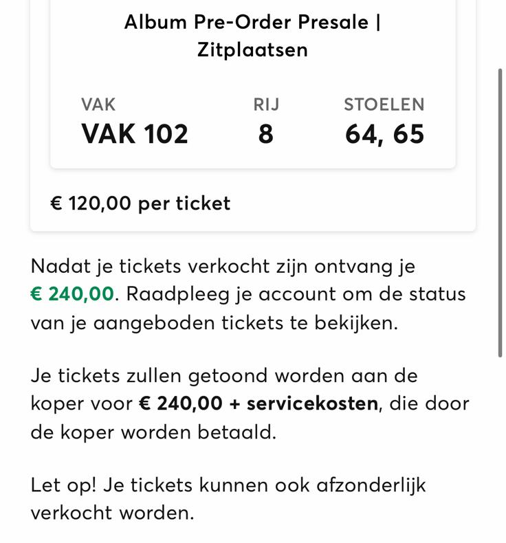 Hele mooie prijs Harry styles 22 mei Arena via Ticketmaster, Tickets en Kaartjes, Twee personen, Overige soorten