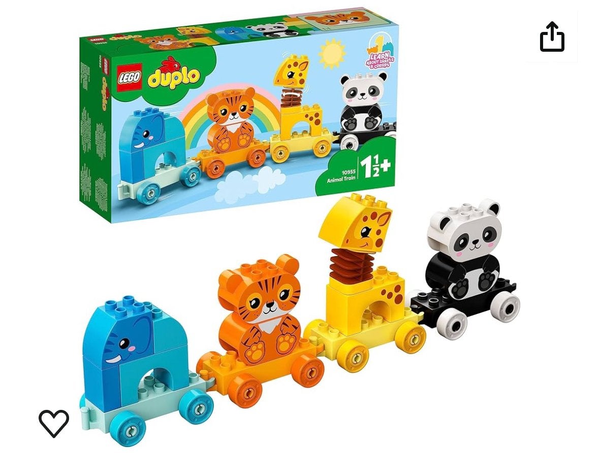 LEGO Duplo Dieren Trein 10955 - Leerzaam Speelgoed, Ophalen of Verzenden, Zo goed als nieuw, Overige merken