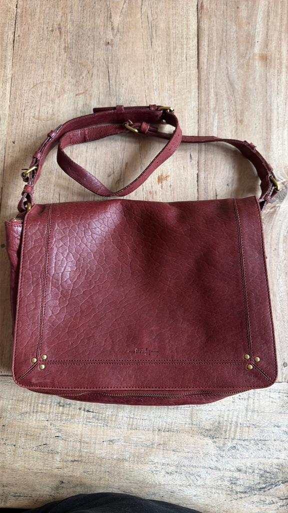 Jerome Dreyfuss - Albert - Bordeaux rood, Ophalen of Verzenden, Gebruikt, Rood, Schoudertasje