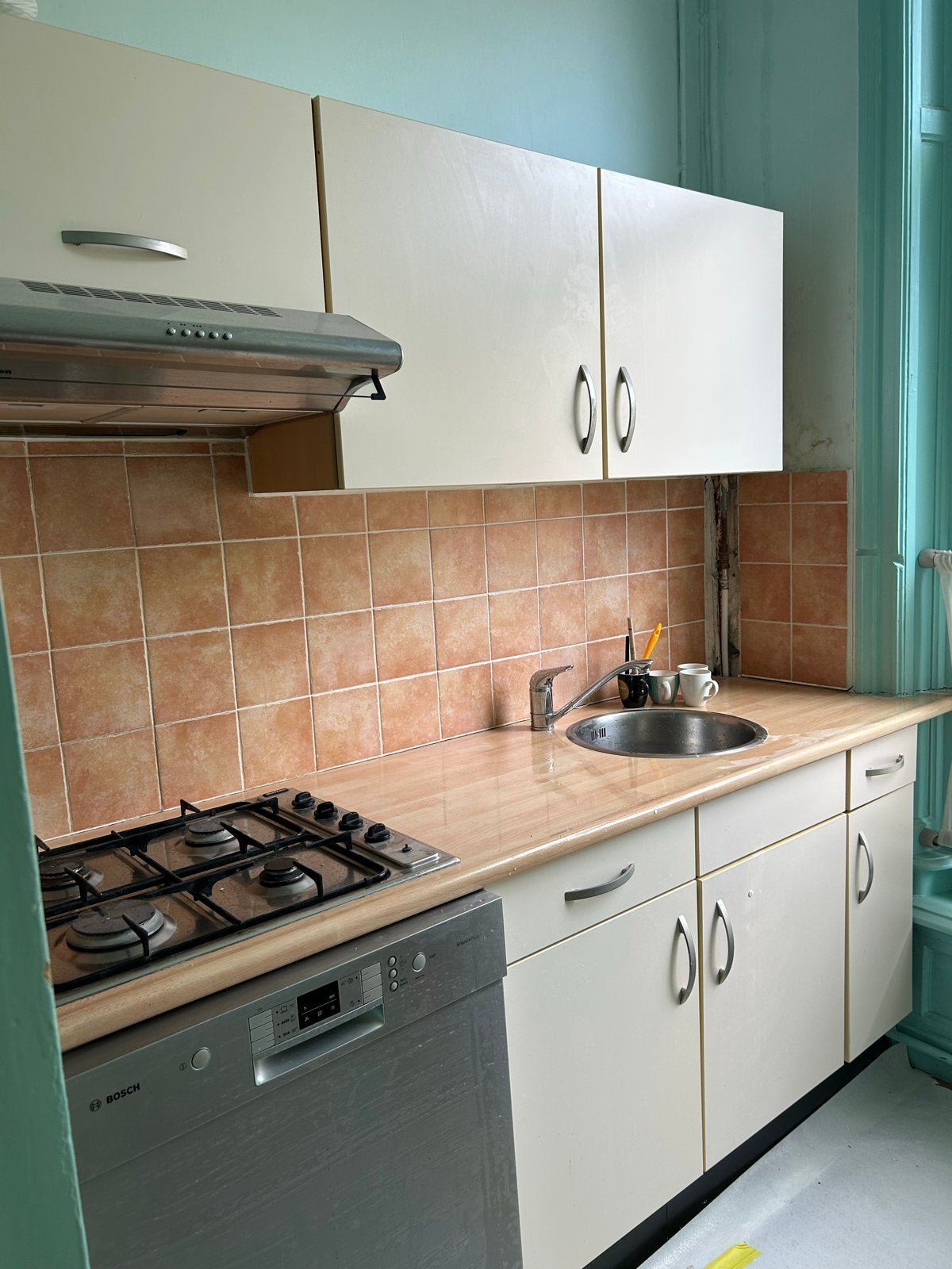 Complete keuken met apparatuur en kasten, Ophalen, Gebruikt