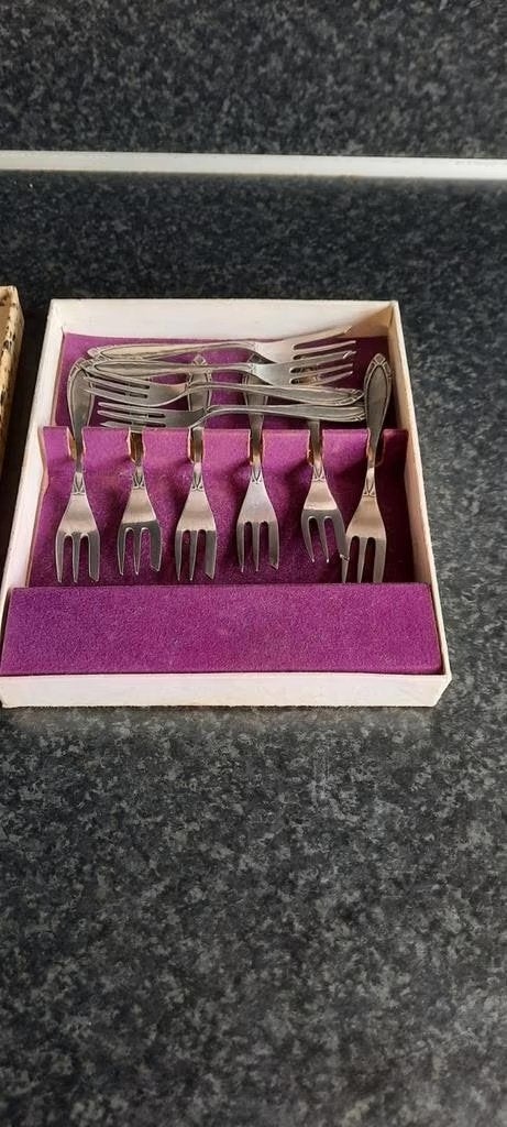 oude verzilverde gebakvorkjes, Antiek en Kunst, Ophalen of Verzenden