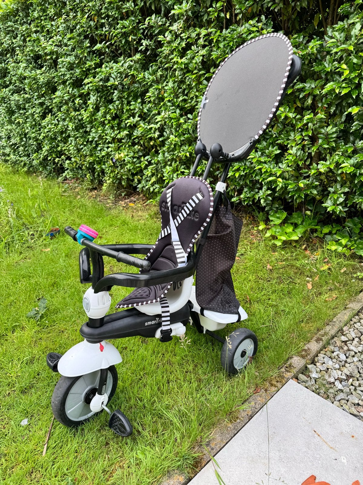 Smartrike driewieler met duwstang en zonnekap, Ophalen, Gebruikt, Terugtraprem, Duwstang