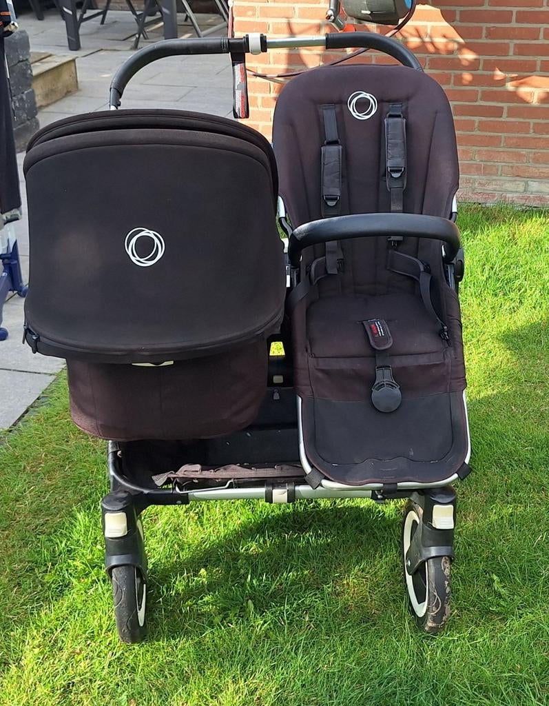Bugaboo Donkey 2 Duo Kinderwagen met accessoires, Ophalen, Gebruikt, Bugaboo, Duowagen