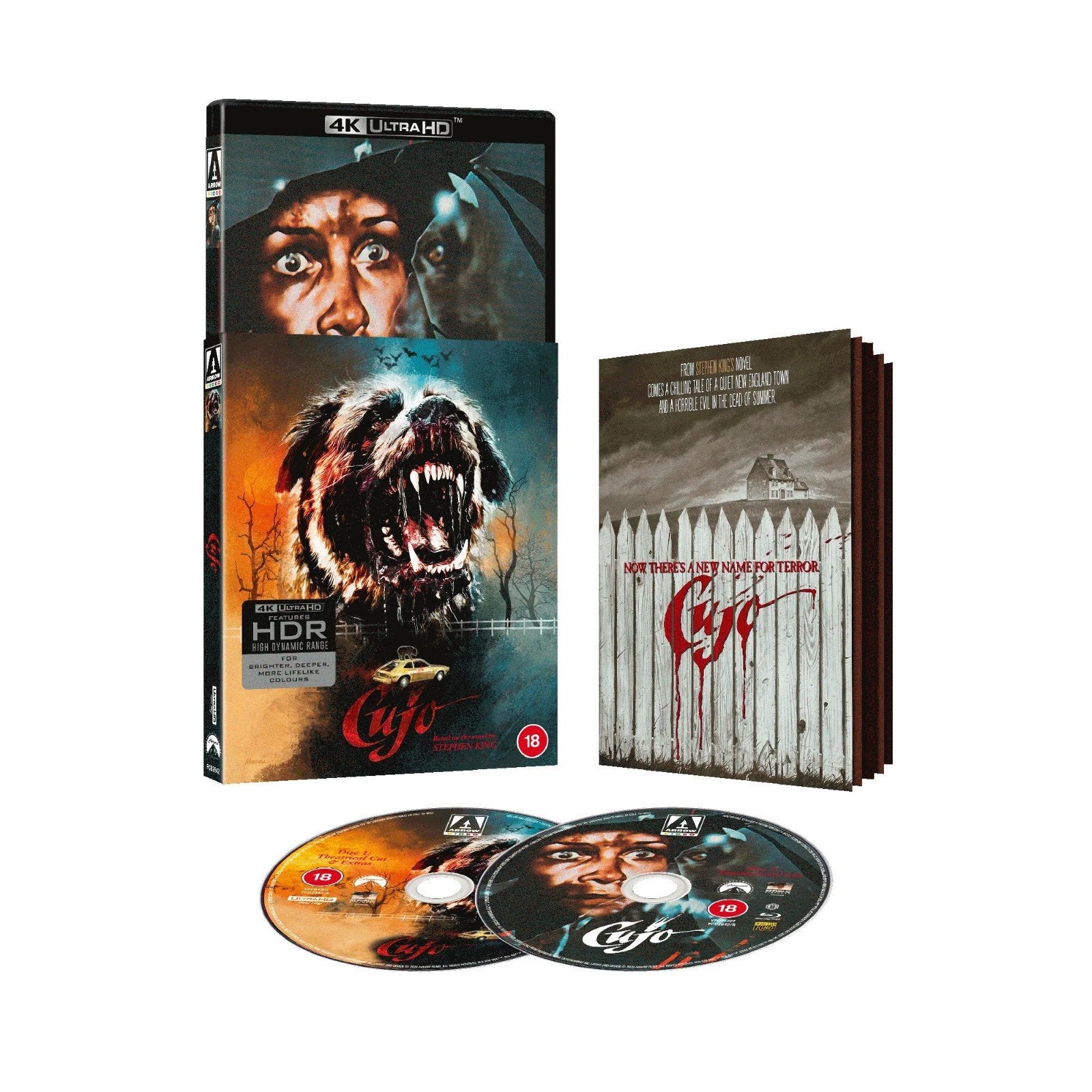 Cujo L.E. (Arrow) 4K UHD Blu-Ray UK (Geseald) PRE-ORDER, Cd's en Dvd's, Blu-ray, Horror, Engels, Vanaf 16 jaar, Inclusief boekje