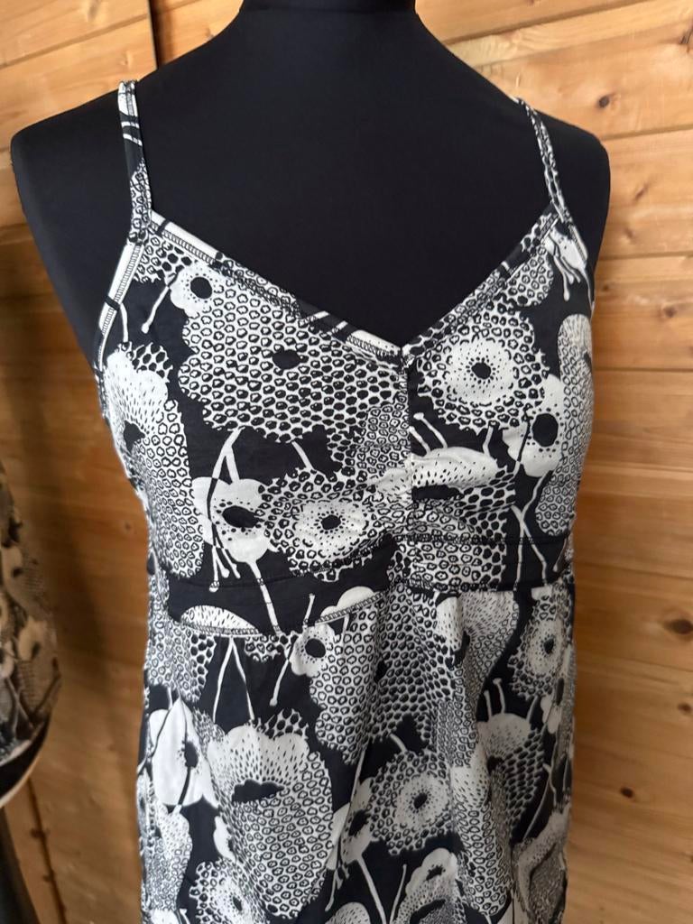 Zwart-wit top met spaghettibandjes Esprit maat M, Kleding | Dames, Maat 38/40 (M), Zwart, Ophalen of Verzenden, Zo goed als nieuw