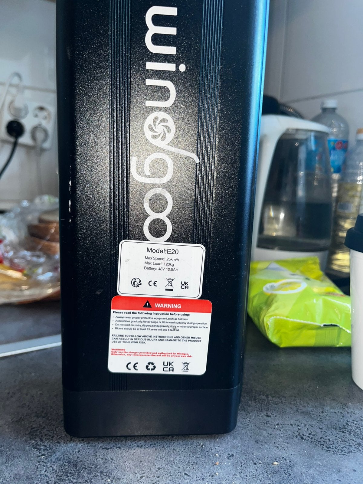 Windgoo E20 E bike Accu 12.5AH (48V), Ophalen of Verzenden, Gebruikt