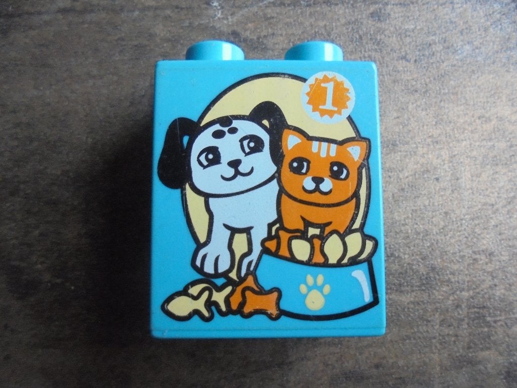 Lego Duplo Brick 1x2x2 (zie foto's), Ophalen of Verzenden, Gebruikt, Losse stenen, Duplo