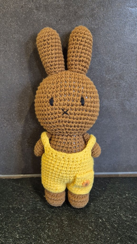 Just Dutch Nina Nijntje knuffel, gehaakt, 28cm. T9, Tweedehands verkoop, Tweedehands verkoop, Gebruikt, Konijn