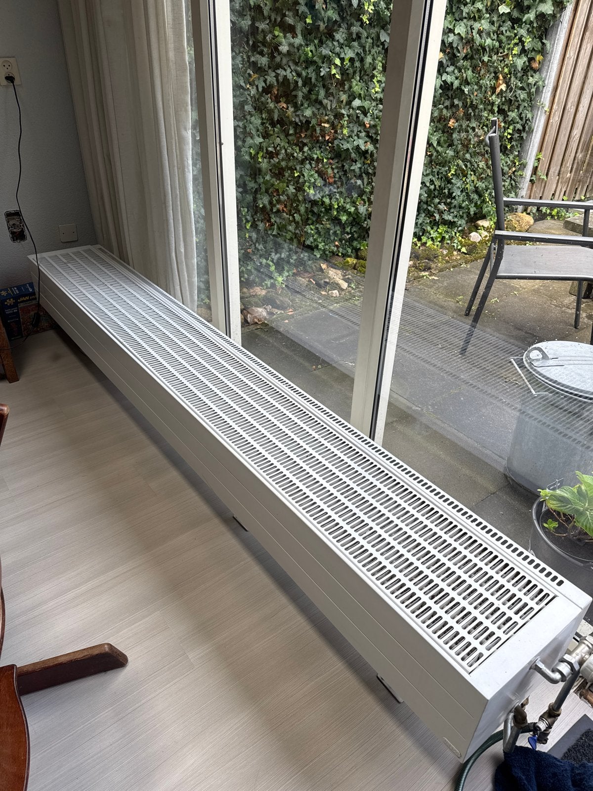 Lange radiator voor serre of grote raampartij, Ophalen, 30 tot 80 cm, Gebruikt, Radiator