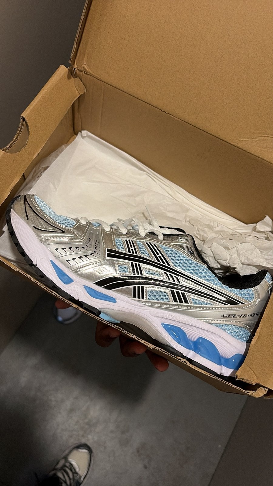 Asics kayano 14 blauw, Ophalen, Zo goed als nieuw, Blauw