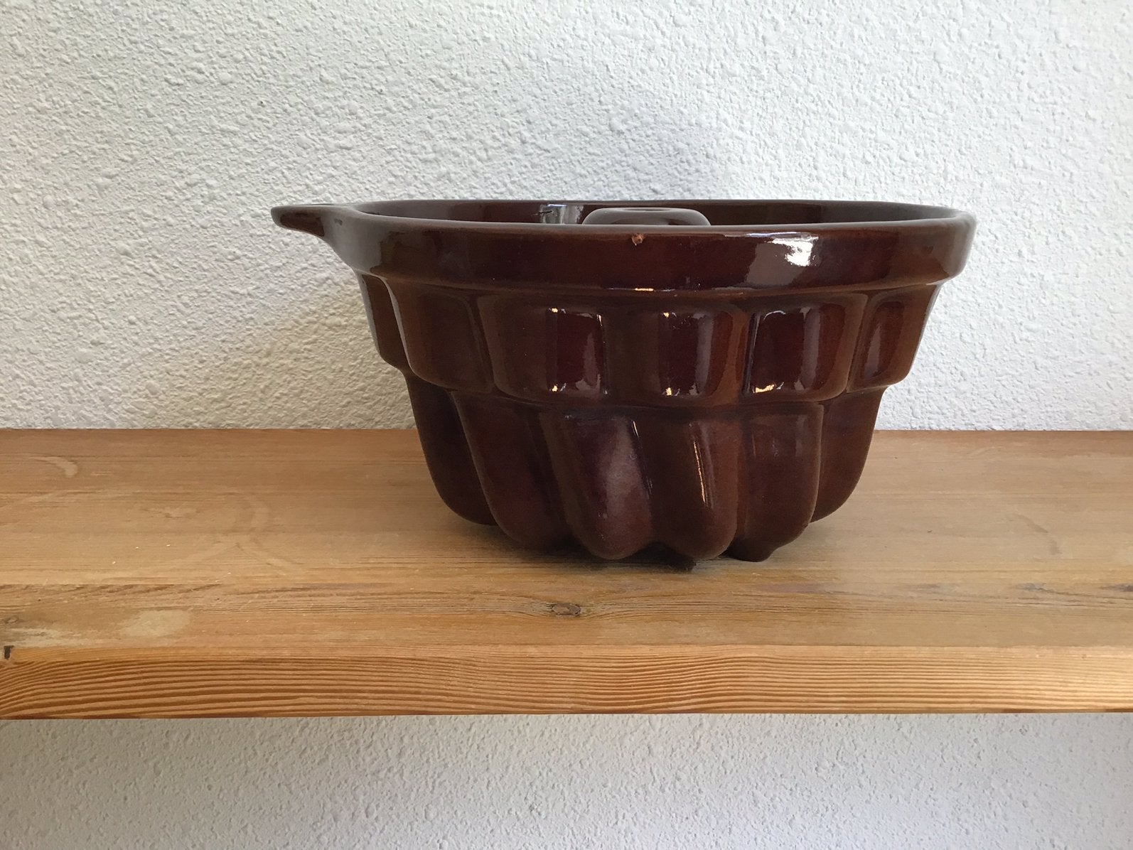 bruine puddingvorm/ tulband. W-Germany 051-17., Huis en Inrichting, Keuken | Servies, Ophalen of Verzenden, Zo goed als nieuw
