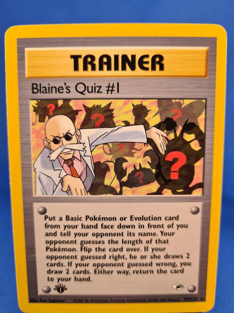 Blaine's Quiz #1 97/132 - Gym Heroes (1st edition), Verzenden, Gebruikt