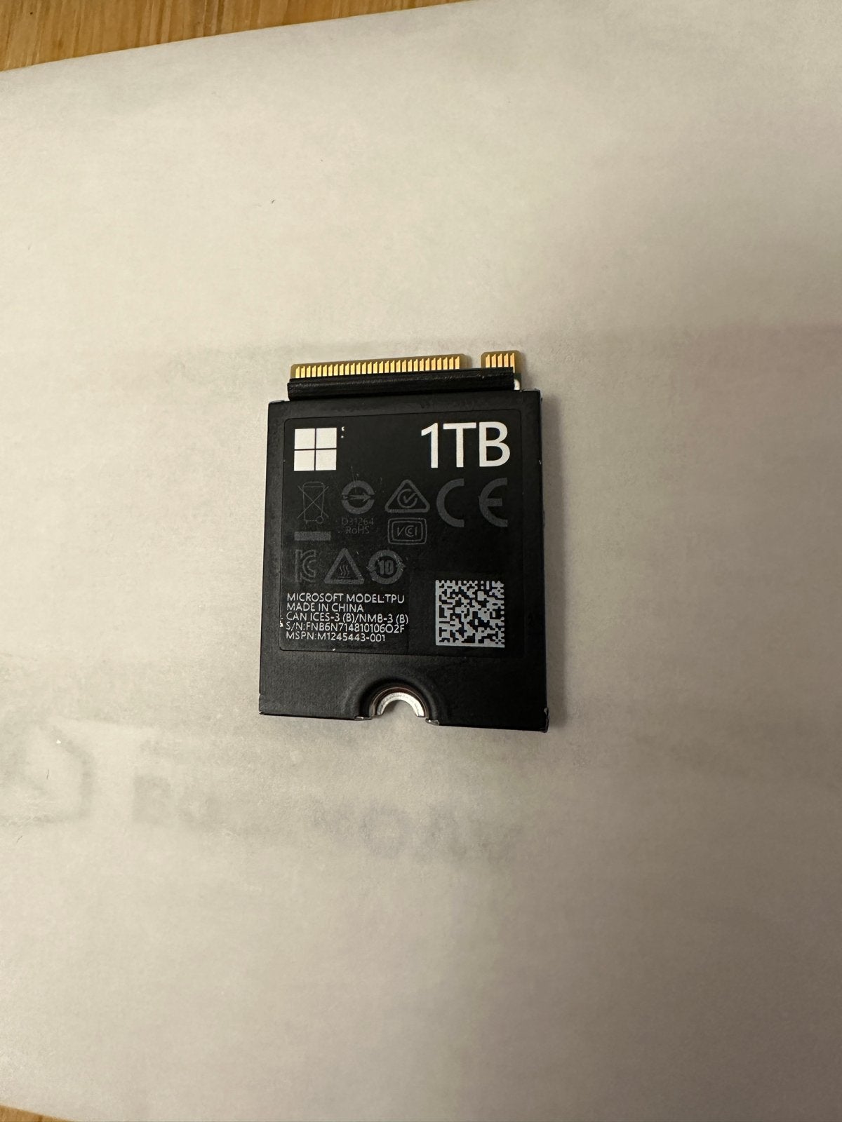 Microsoft Surface Laptop M.2 SSD 1TB - 100% Conditie, Computers en Software, Harde schijven, Intern, SSD, Ophalen of Verzenden