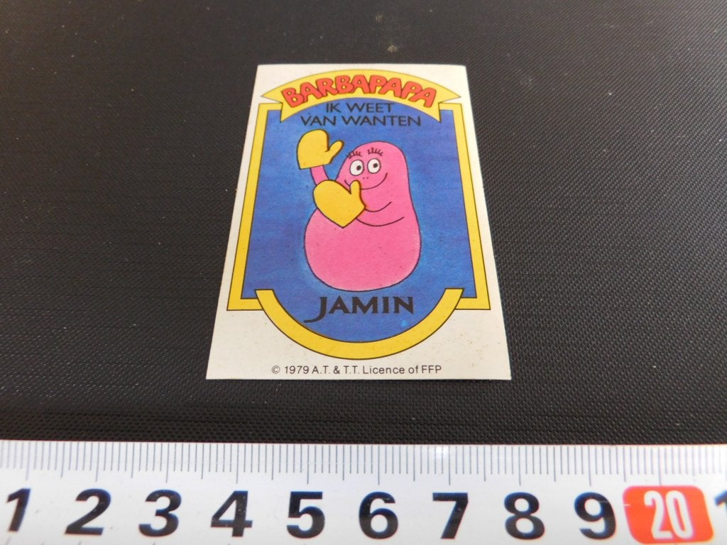 sticker strip BARBAPAPA jamin ik weet van wanten, Verzamelen, Ophalen, Zo goed als nieuw