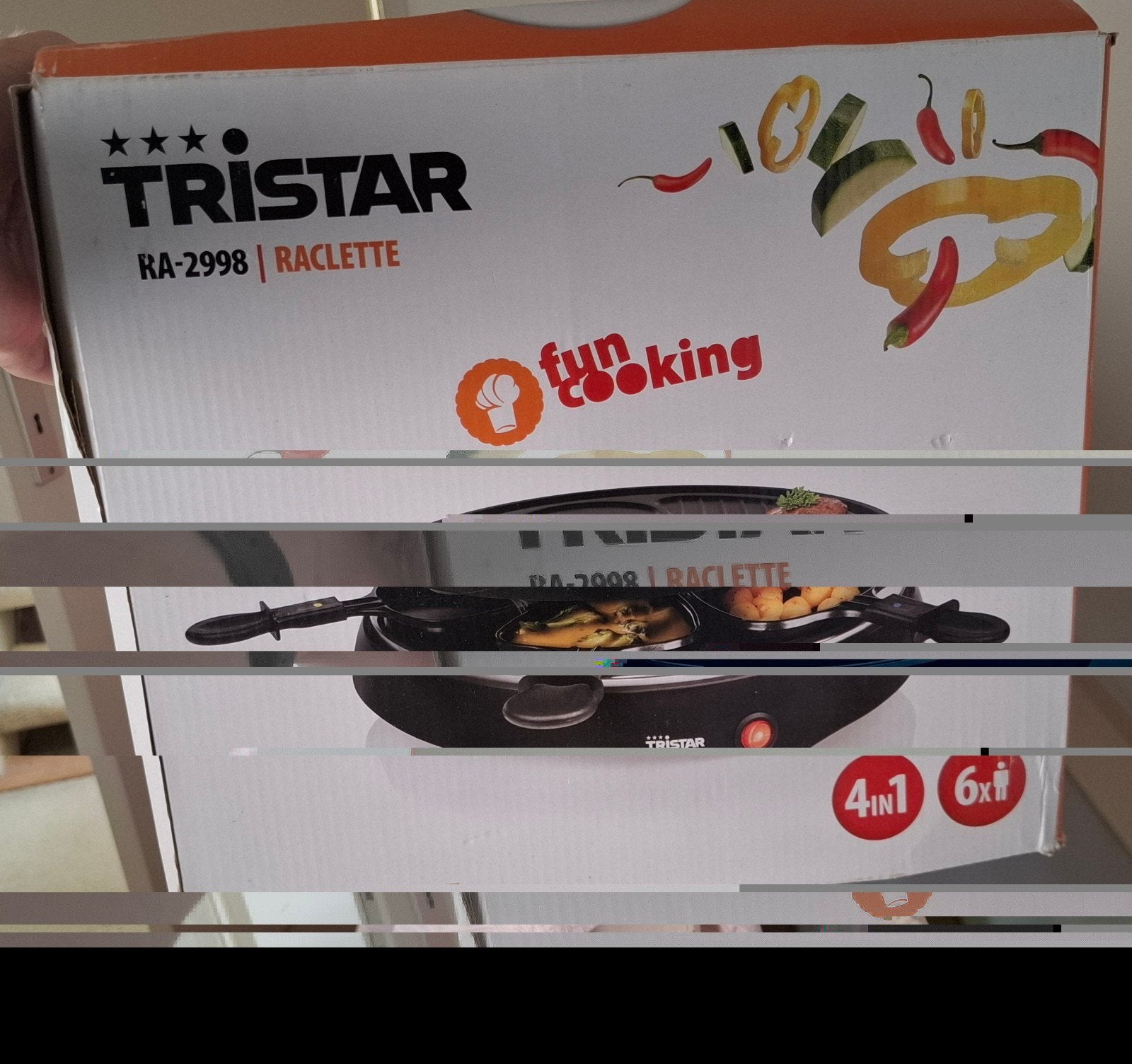 Tristar RA-2998 Raclette 4-in-1 Gourmetstel voor 6 personen, Ophalen of Verzenden, Nieuw, 4 t/m 7 personen