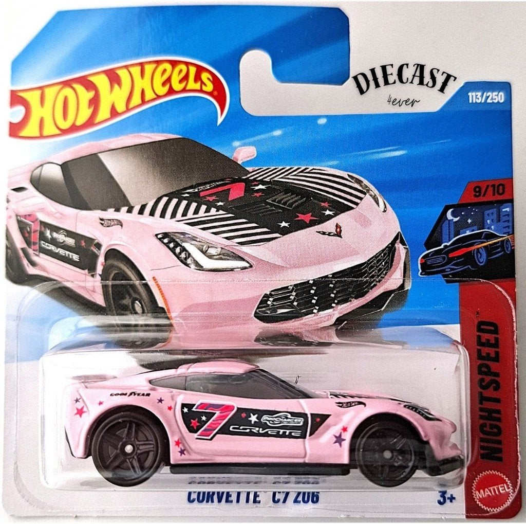 Hot Wheels Corvette C7 Z06, Pink, Ophalen, Nieuw, Auto