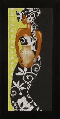 Borduurpakket African lady with vase 35136, Geen, Geen, Nieuw, Ophalen of Verzenden