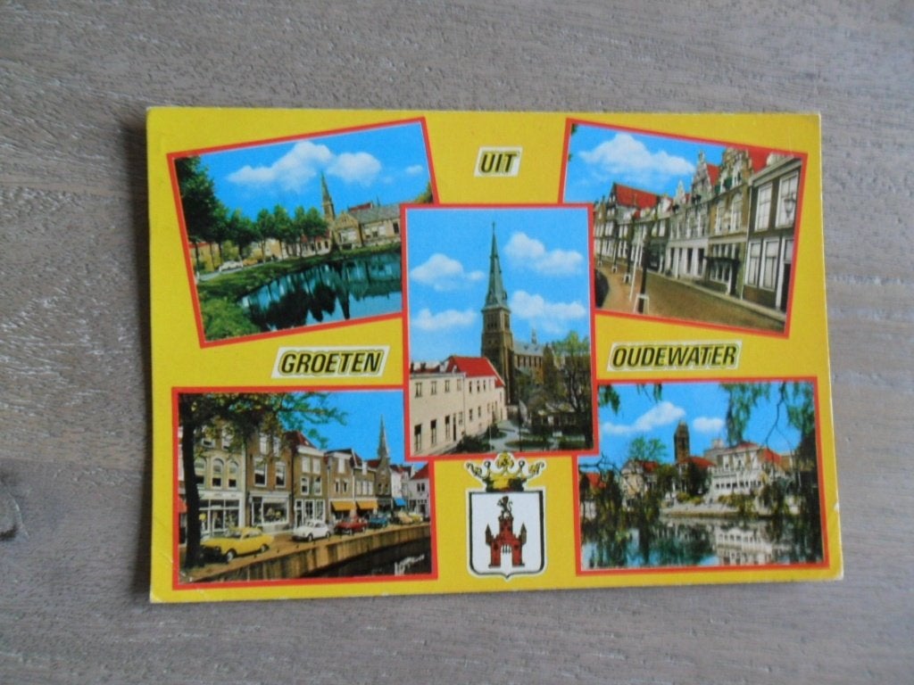 Oudewater, kerk/auto 1974, Verzenden, 1980 tot heden, Gelopen, Noord-Brabant