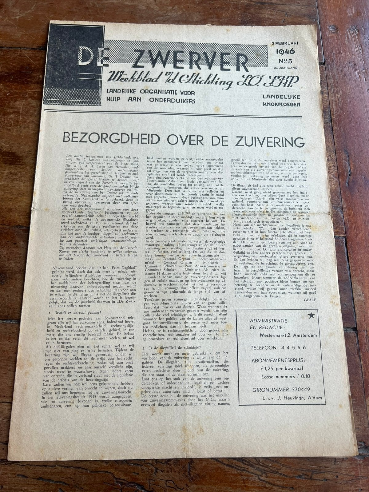 Verzet blad LO LKP oa Krommenie Leeuwen Stoottroepen, Verzenden, Nederland, Embleem of Badge