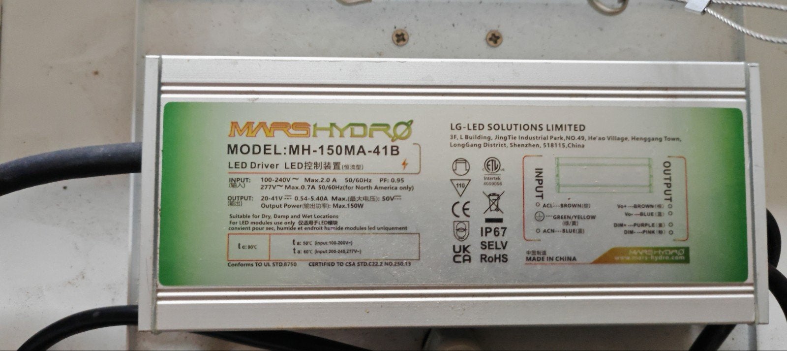 Mars hydro ts 1000 150watt, Verzenden