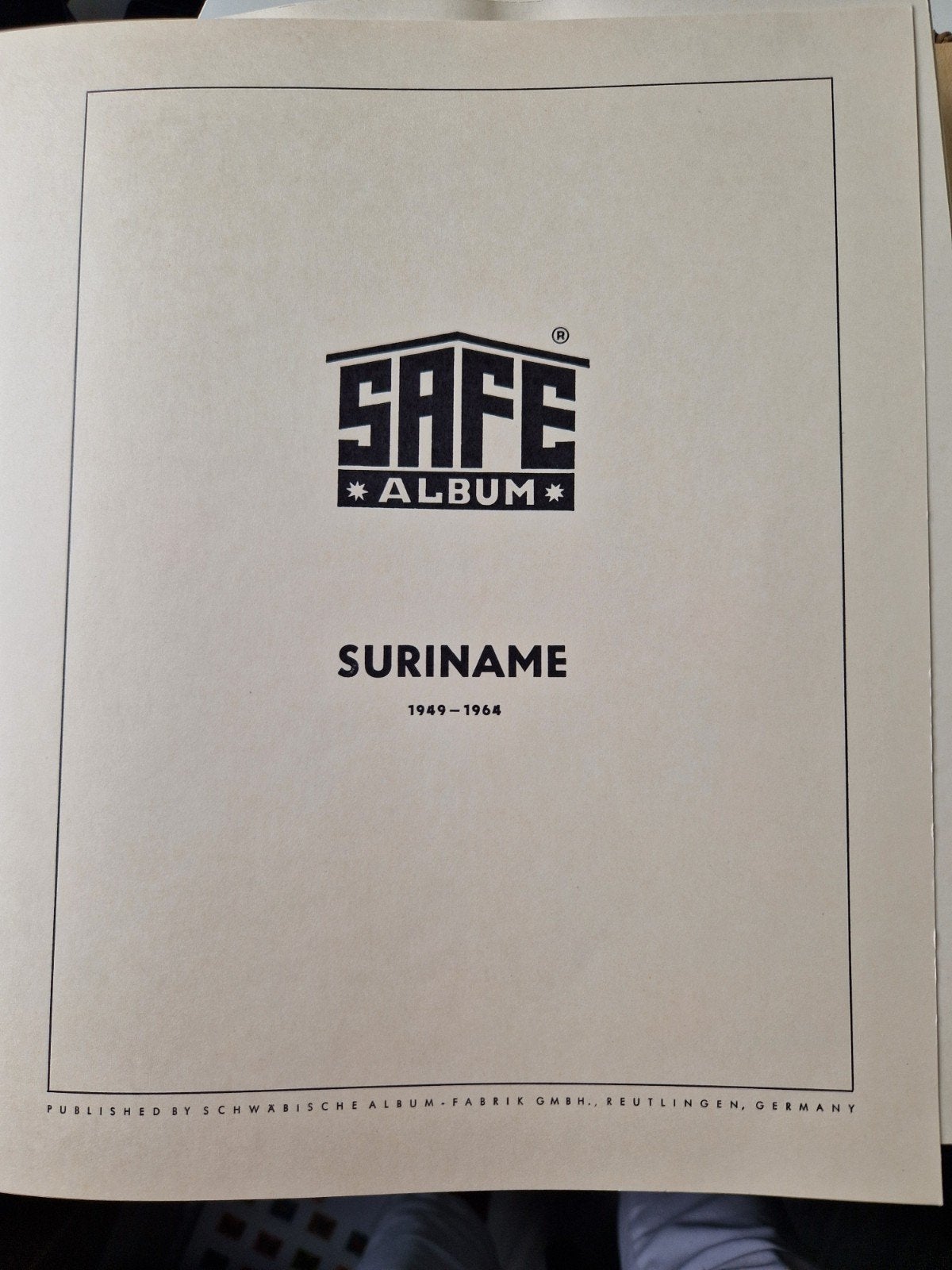 Leeg  safe album Suriname, Postzegels en Munten, Ophalen of Verzenden, Verzamelalbum