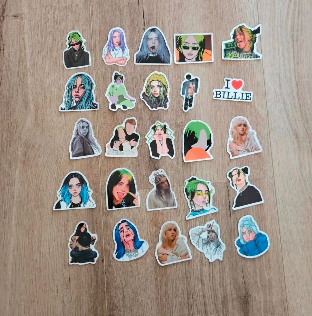 25 Billie Eilish Stickers, Ophalen of Verzenden, Nieuw, Meerdere stickers