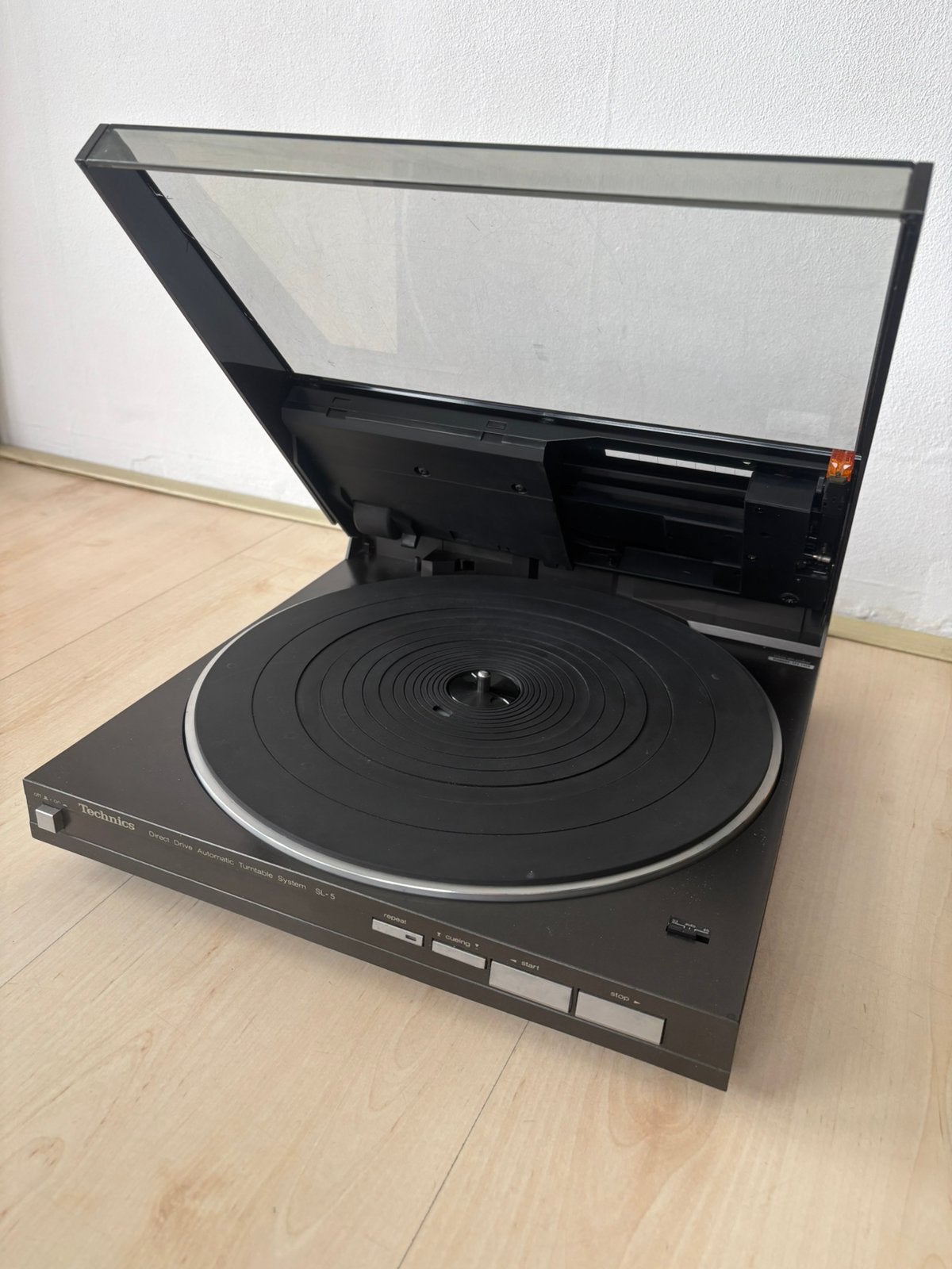 Technics SL-5 Direct Drive Platenspeler (Zwart), Ophalen, Zo goed als nieuw, Technics