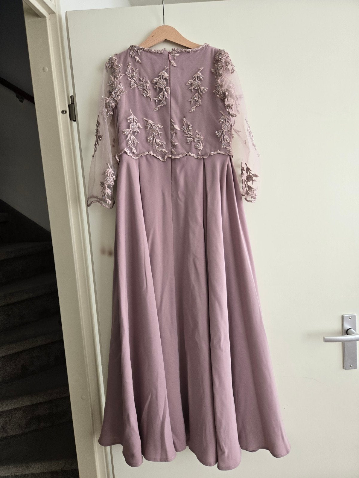 Lila Feestjurk Meisjes Maat 134/140 Bruidsmeisje Prinses, Ophalen of Verzenden, Zo goed als nieuw, Maat 134