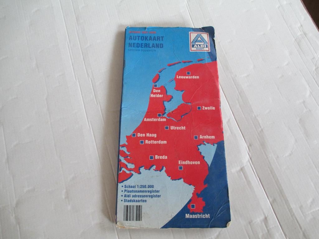 aldi autokaart nederland - uitgave 2007-2008, Boeken, Gelezen, Ophalen of Verzenden, Landkaart, 1800 tot 2000