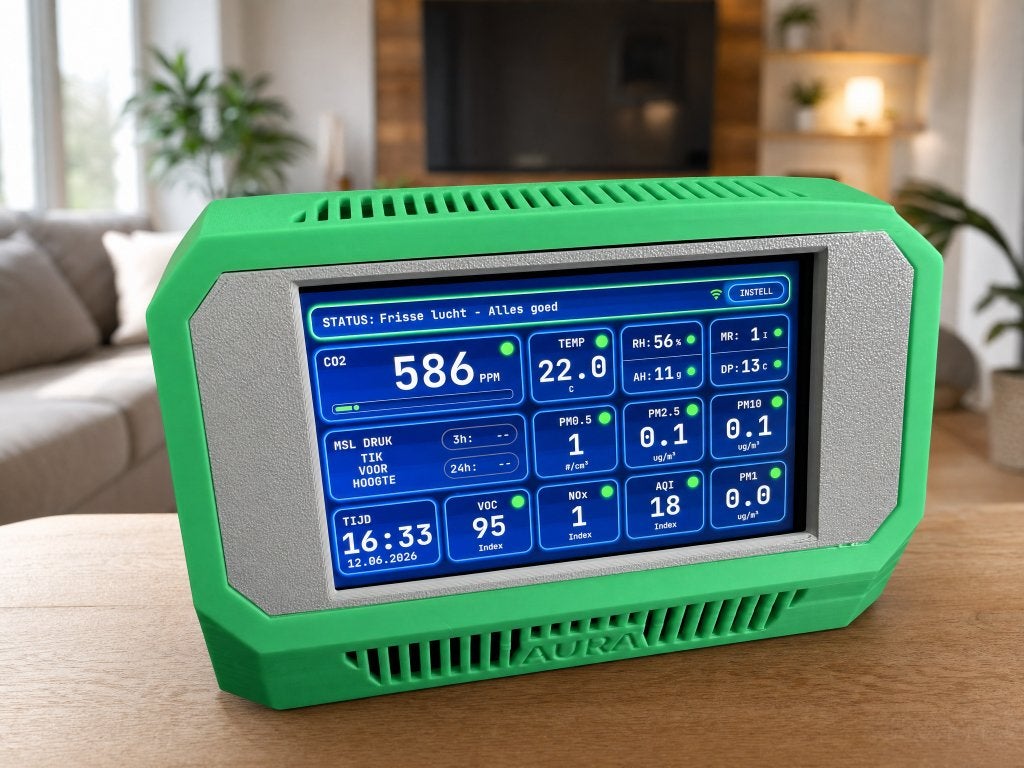 Aura AQ luchtkwaliteitsmonitor (Zelf bouw, no-cloud), Verzenden, Nieuw, Overige meters