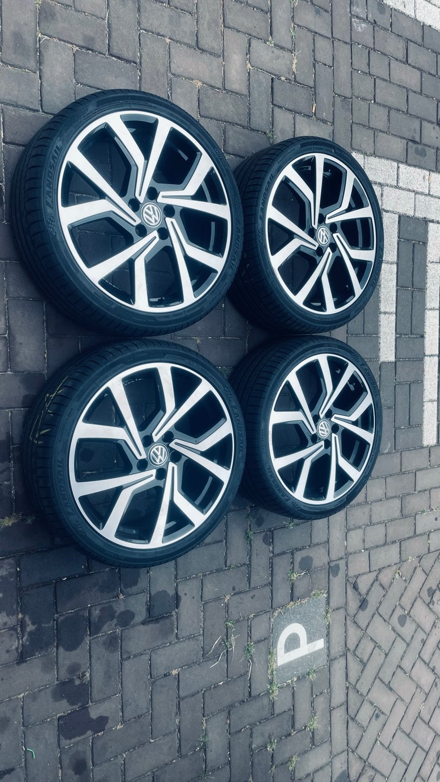 Volkswagen 19 inch velgen met Landsail zomerbanden, 19 inch, Gebruikt, Banden en Velgen, Ophalen of Verzenden