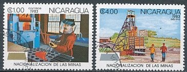 Nicaraqua 1983 M2445-2446 gest., Ophalen of Verzenden, Gestempeld, Midden-Amerika